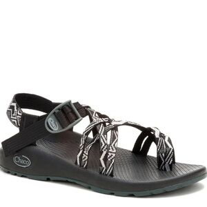 Chaco ZX2 Classic Sandal Black and White Strap Medium Width Women’s Size 10